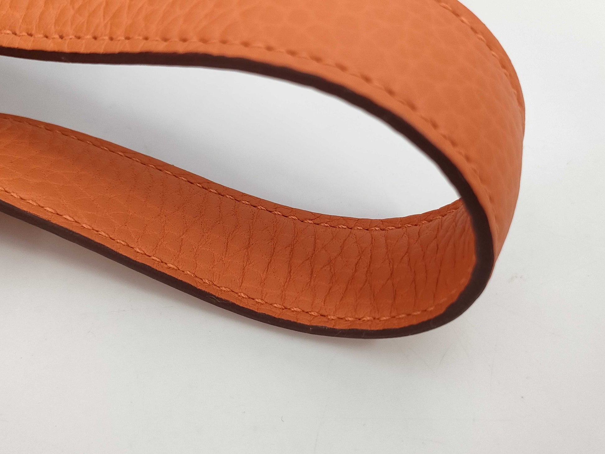 HERMES Picotin Lock PM Handbag, Orange Minian, Taurillon Clemence Leather, W Stamped, Handbag