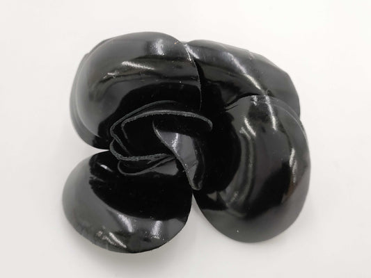 CHANEL CHANEL Camellia Corsage Black Brooch Brooch