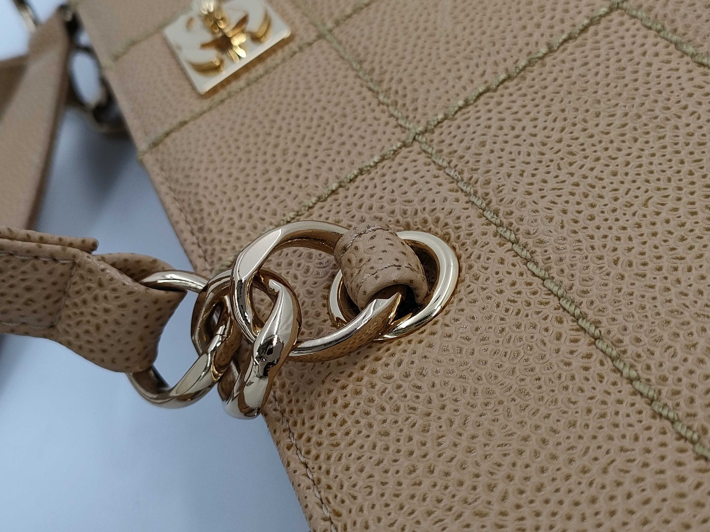 CHANEL Turnlock Caviar Leather Tote Bag with G Hardware, No. 7