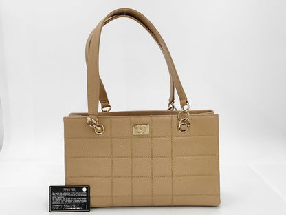 CHANEL Turnlock Caviar Leather Tote Bag with G Hardware, No. 7