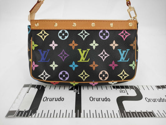 LOUIS VUITTON Monogram Multicolore Pochette Accessoires SL0033 Black Shoulder Bag