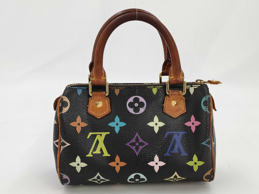 LOUIS VUITTON Monogram Multicolore Black Mini Speedy Handbag