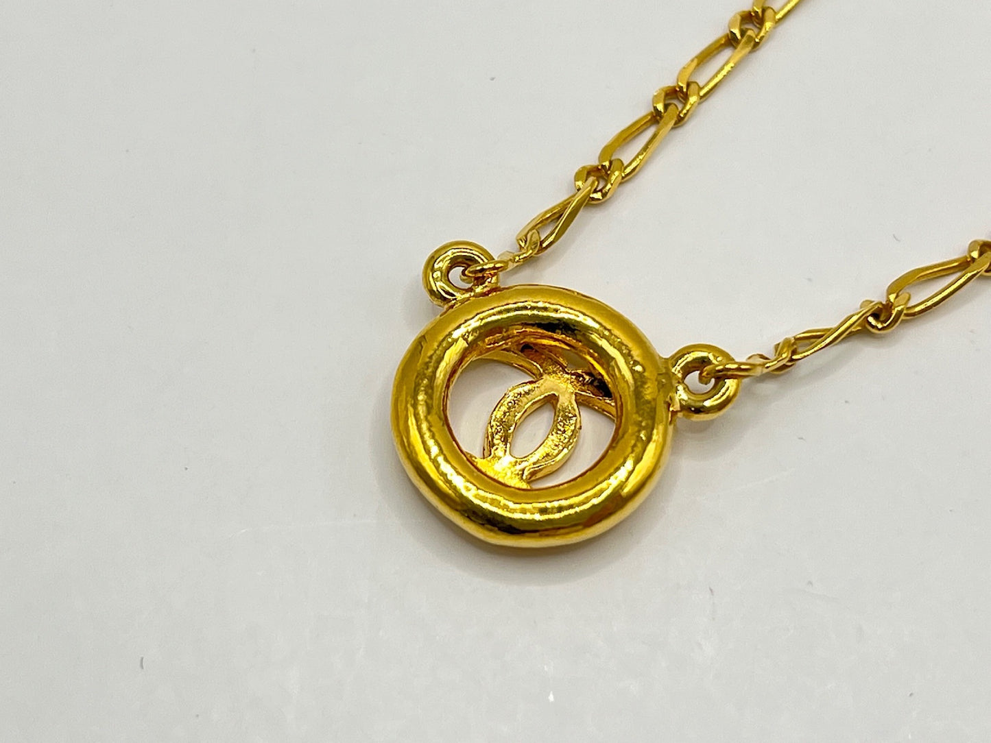 CHANEL CC Coco Mark Necklace 39cm Gold Necklace