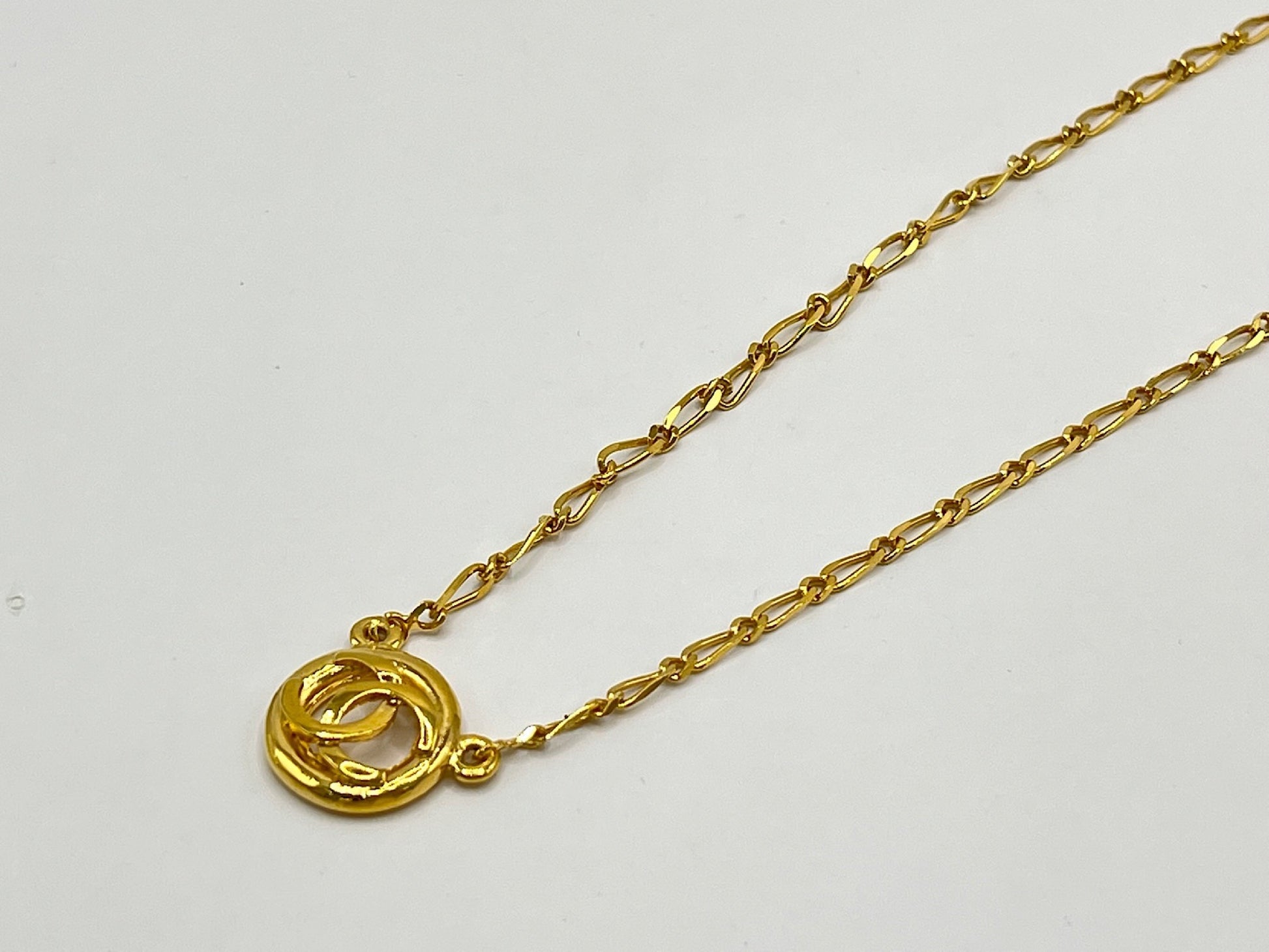 CHANEL CC Coco Mark Necklace 39cm Gold Necklace