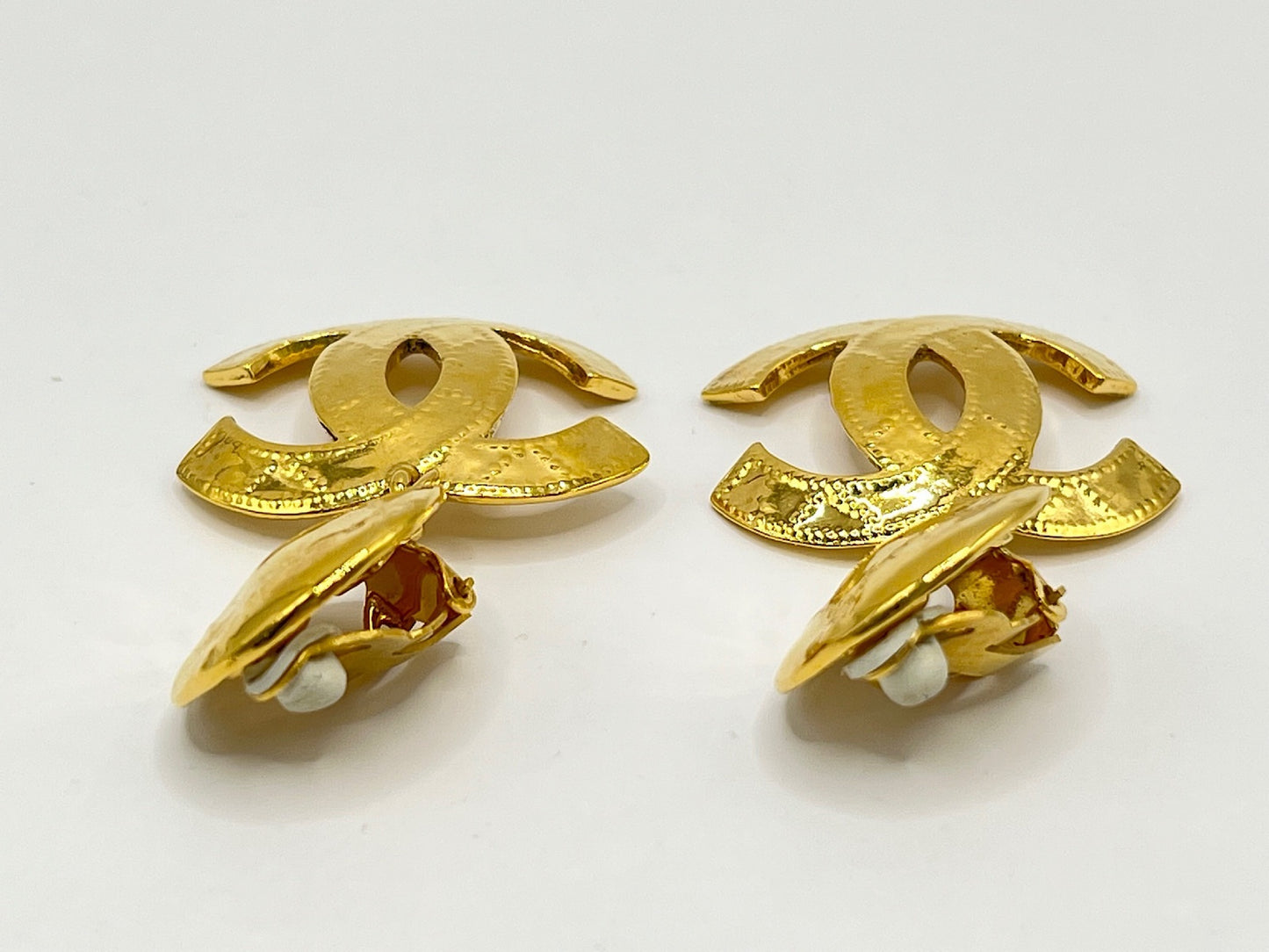 CHANEL Chanel Deca Coco Mark Dangle Earrings 94P Gold Earrings