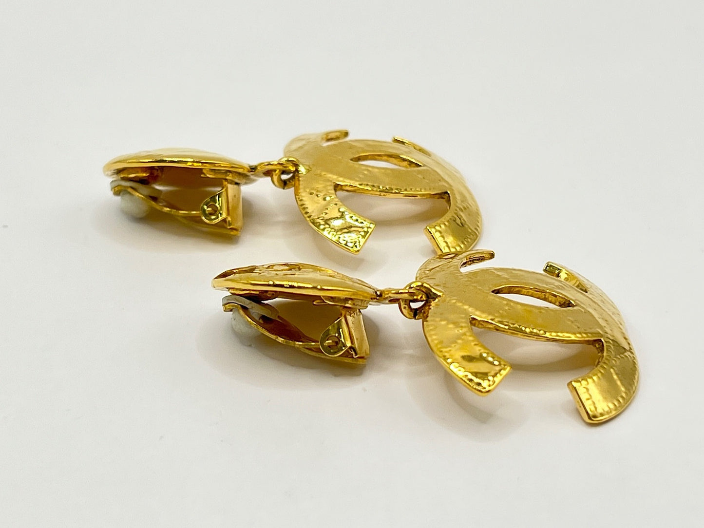 CHANEL Chanel Deca Coco Mark Dangle Earrings 94P Gold Earrings