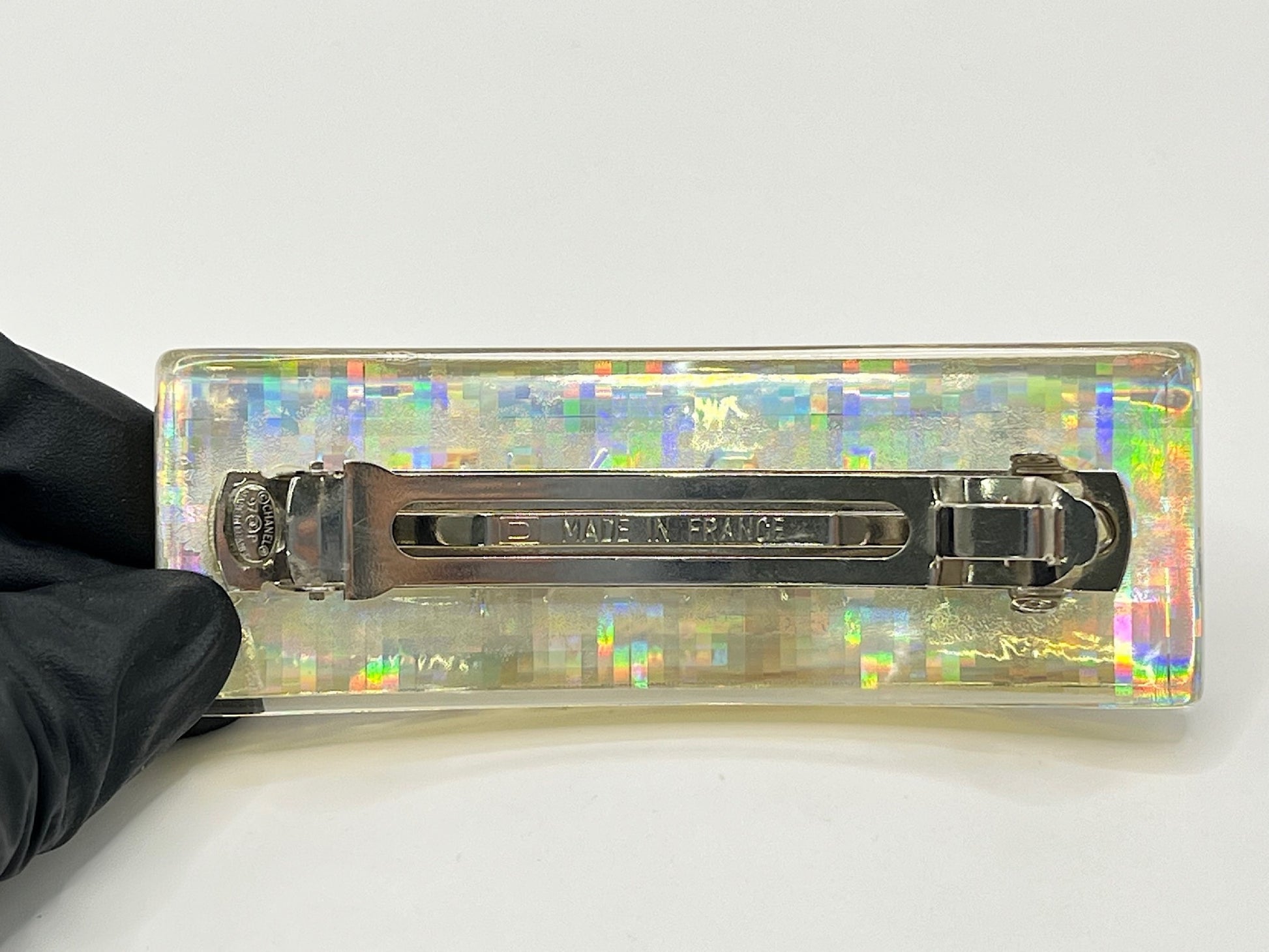 CHANEL Hologram Barrette 97P Aurora Hair Accessory