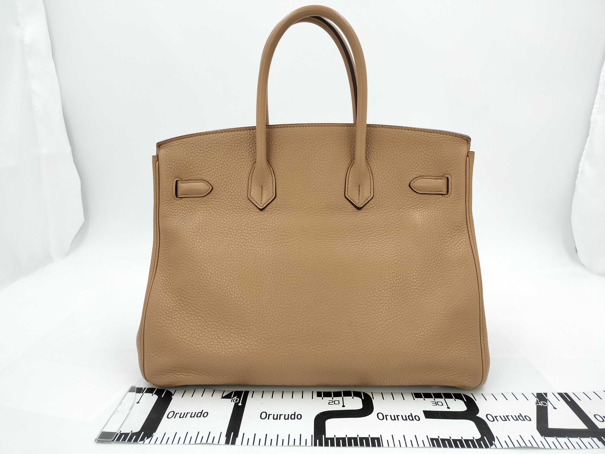 HERMES Birkin 35 Taurillon Tabac with sterling silver hardware, □N handbag