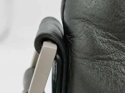 CHANEL Leather Shoulder Bag, Black, No. 5