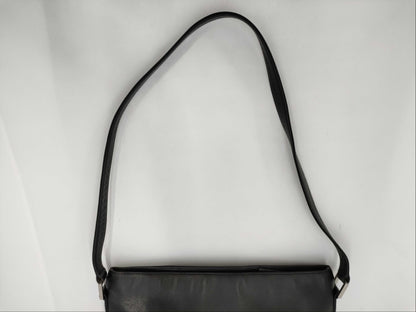 CHANEL Leather Shoulder Bag, Black, No. 5