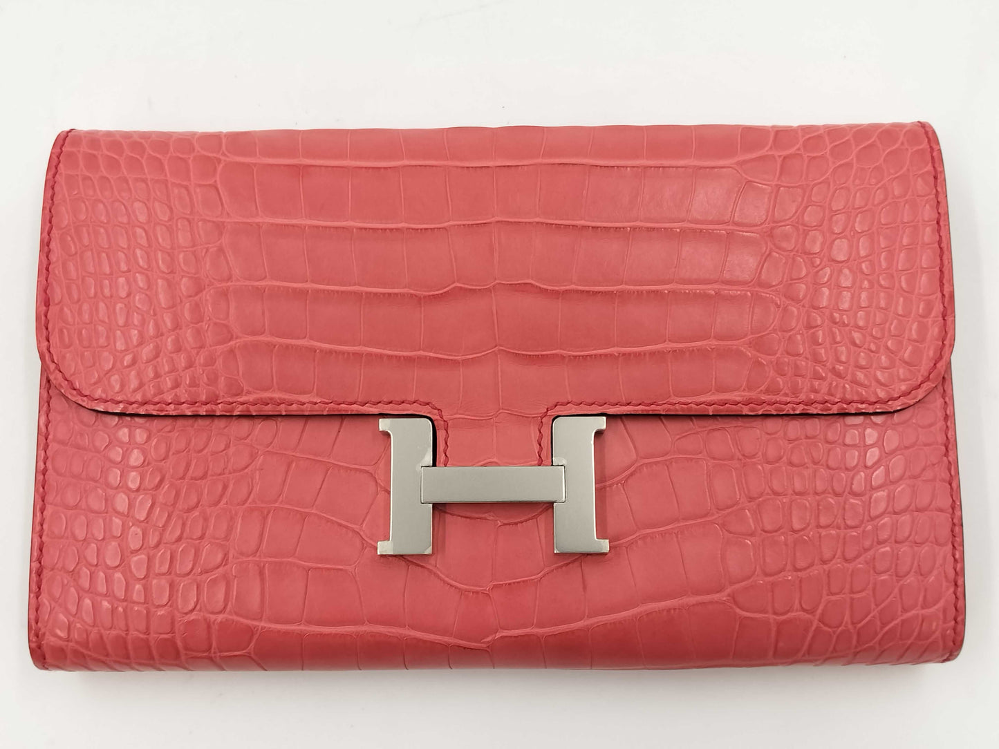 HERMES Alligator Wallet with D Stamp