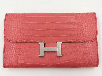 HERMES Alligator Wallet with D Stamp