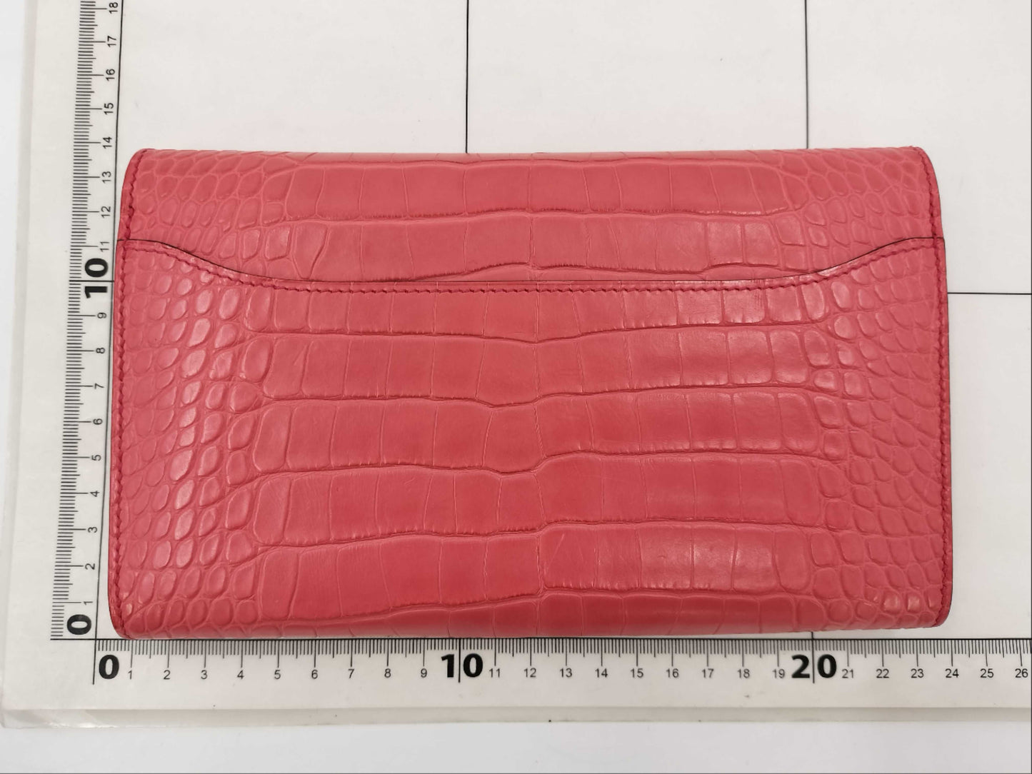 HERMES Alligator Wallet with D Stamp