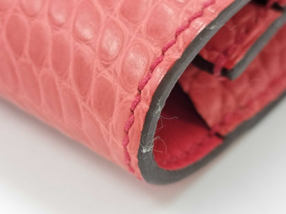 HERMES Alligator Wallet with D Stamp