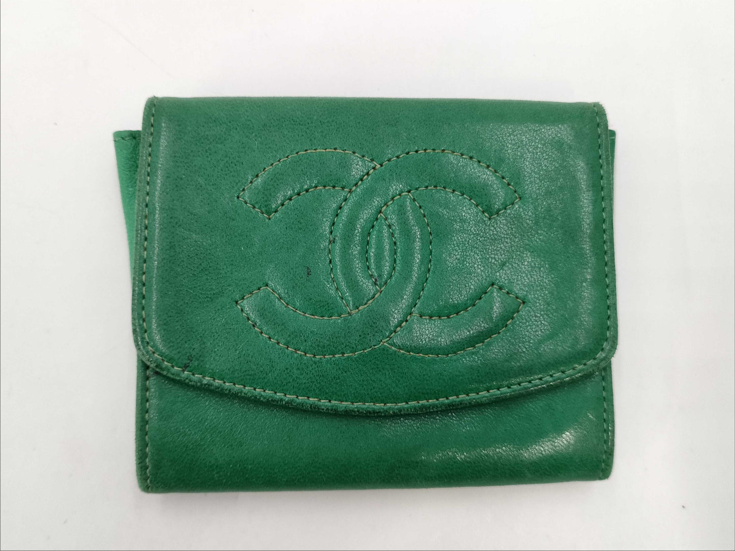 CHANEL Chanel Coin Case Green No. 2 Coin Case