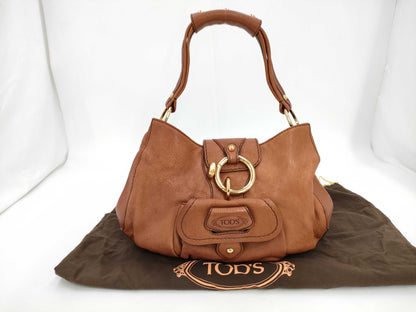 TODS Leather Shoulder Bag Light Brown Shoulder Bag
