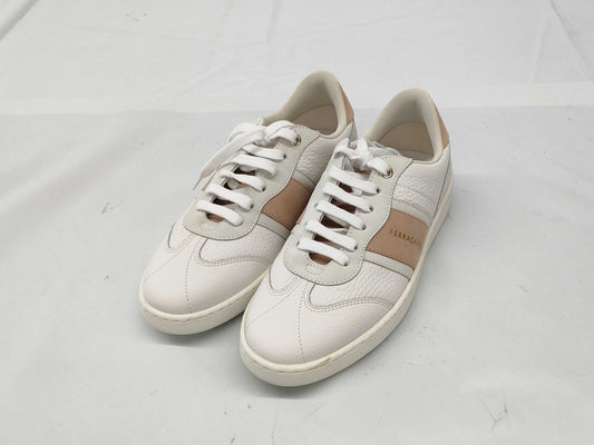 Salvatore Ferragamo Women's Leather Suede Sneakers with New Logo, Size 6.5