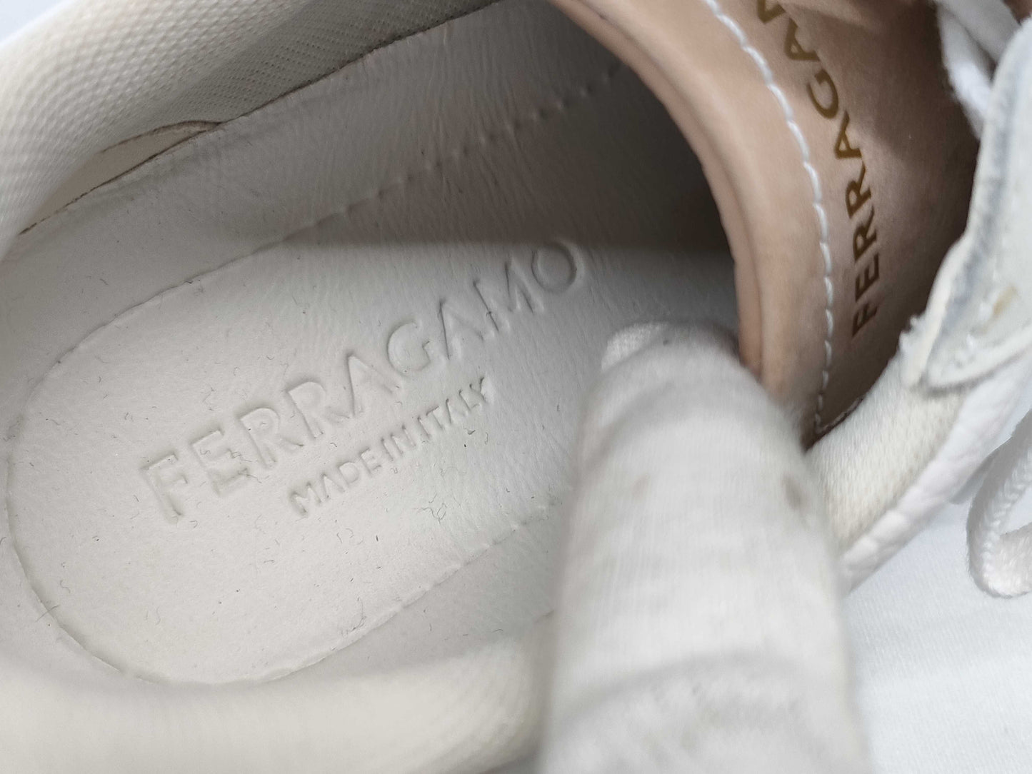 Salvatore Ferragamo Women's Leather Suede Sneakers with New Logo, Size 6.5