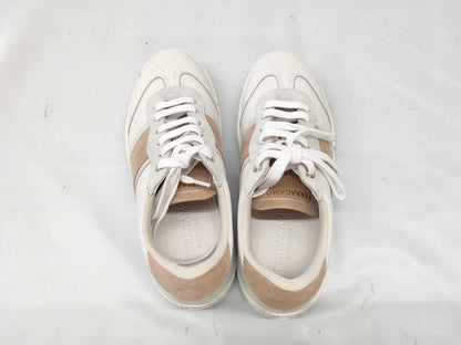 Salvatore Ferragamo Women's Leather Suede Sneakers with New Logo, Size 6.5
