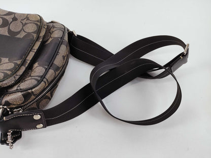 COACH Heritage Stripe Signature Shoulder Bag Shoulder Bag