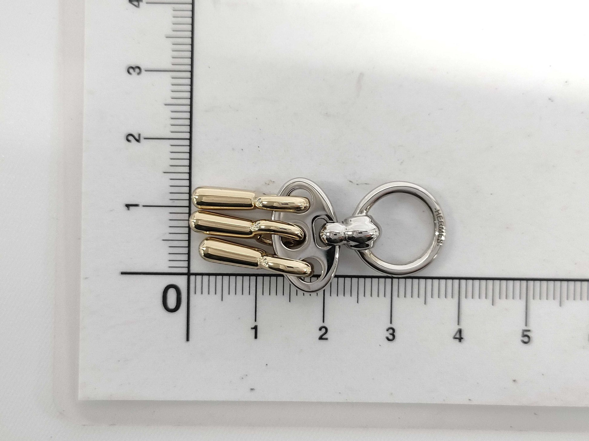 HERMES Metallic Twilly/Scarf Ring Charm