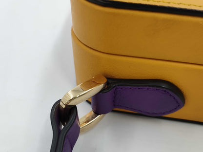 GUCCI G Stitch Shoulder Bag Yellow x Purple