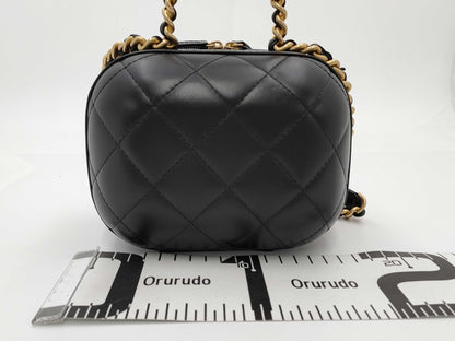 CHANEL Matelasse Top Handle 2-Way Lambskin Vanity Bag