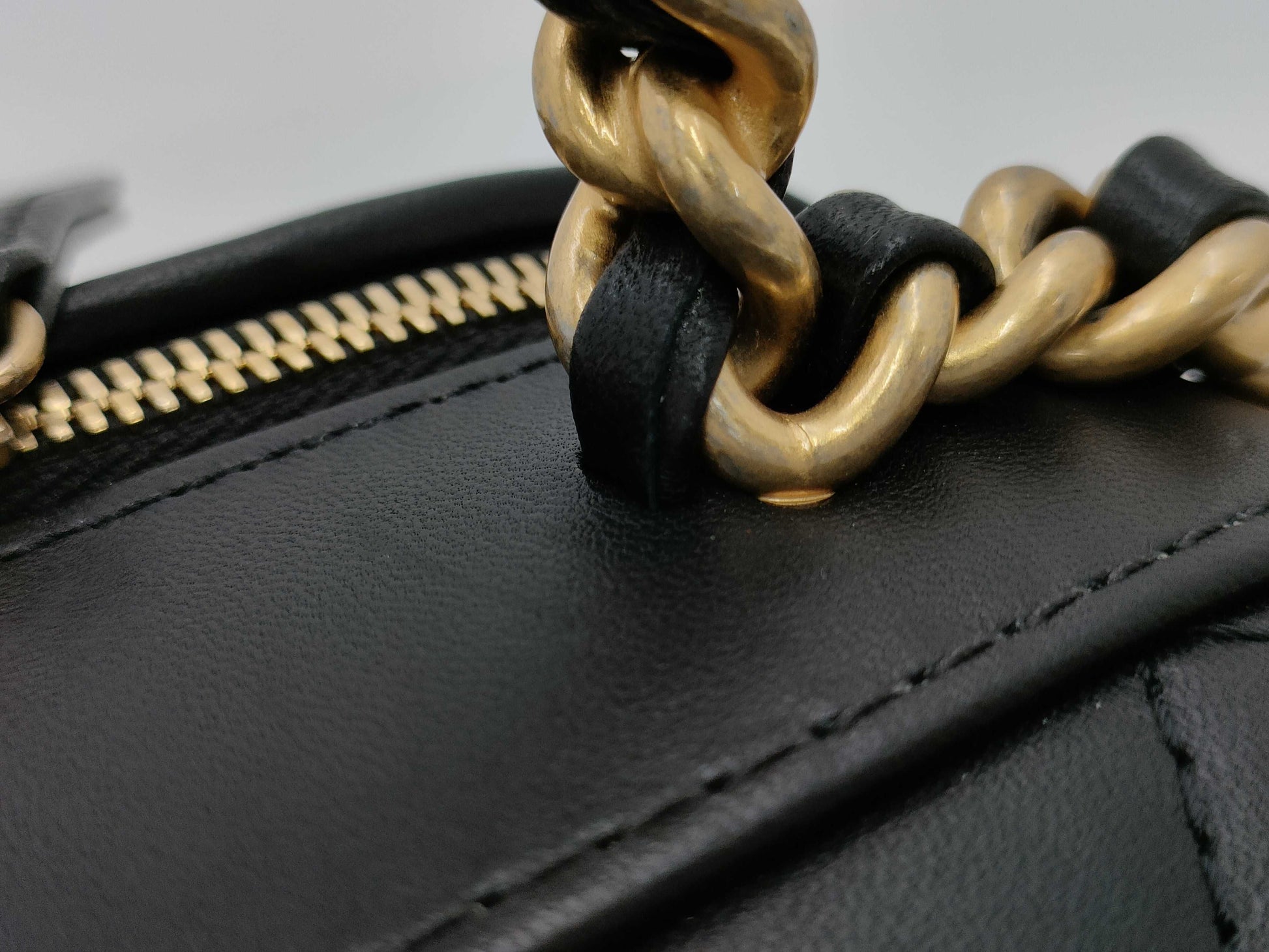 CHANEL Matelasse Top Handle 2-Way Lambskin Vanity Bag