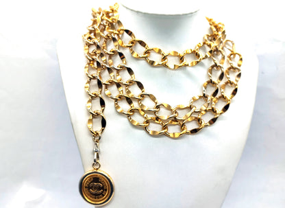 CHANEL Coco Mark Double Chain Belt