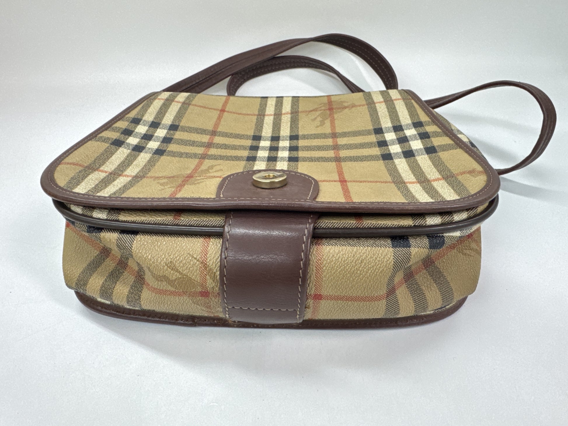BURBERRY Nova Check PVC x Leather Shoulder Bag