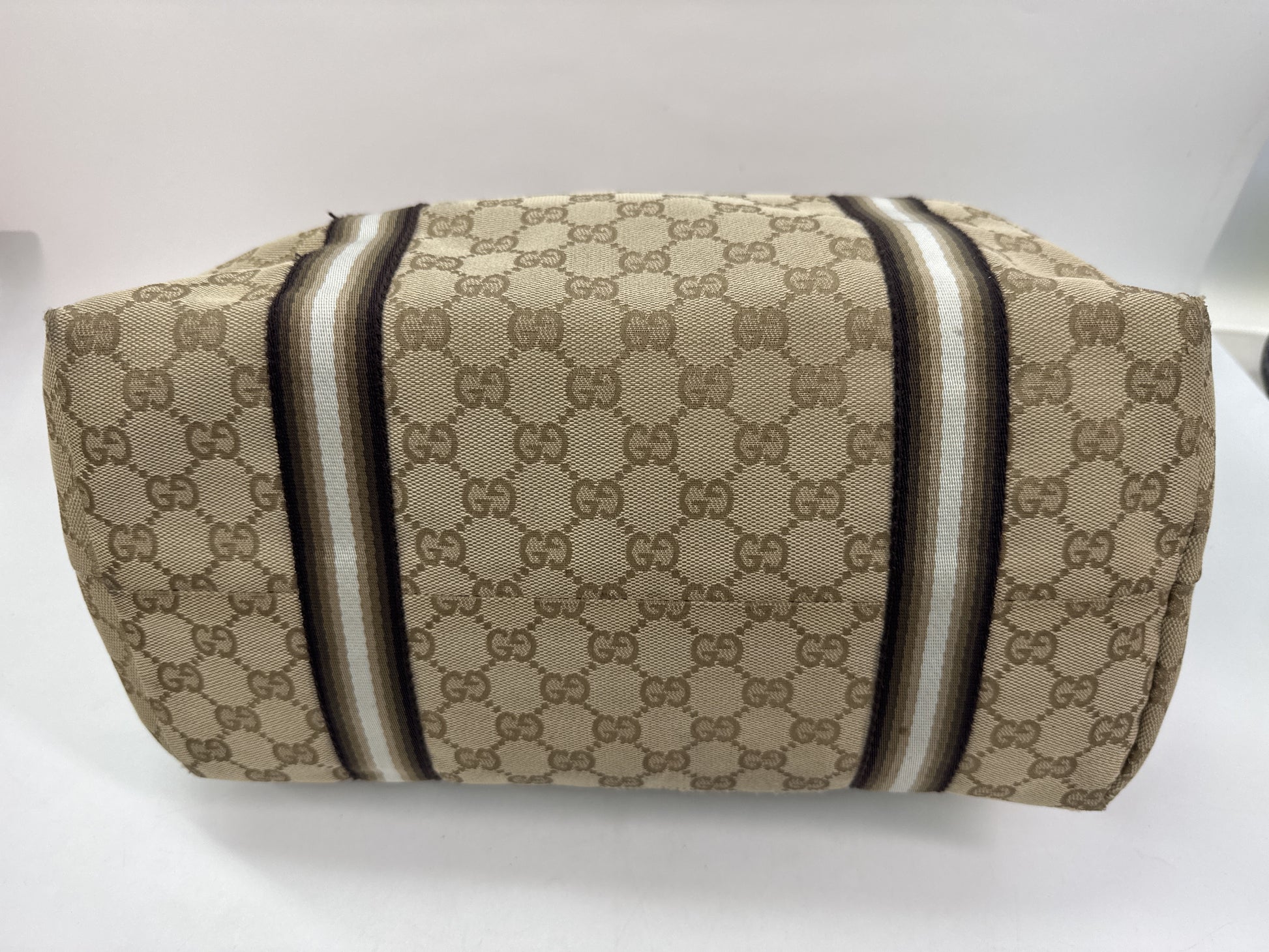 GUCCI GG Canvas Tote Bag with Charm