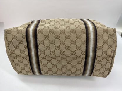 GUCCI GG Canvas Tote Bag with Charm