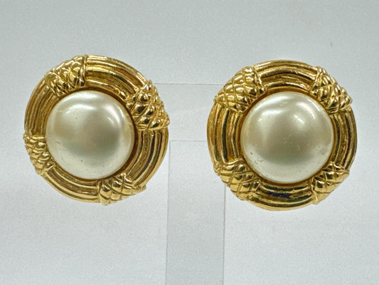 CHANEL Chanel Earrings Faux Pearl GP Earrings