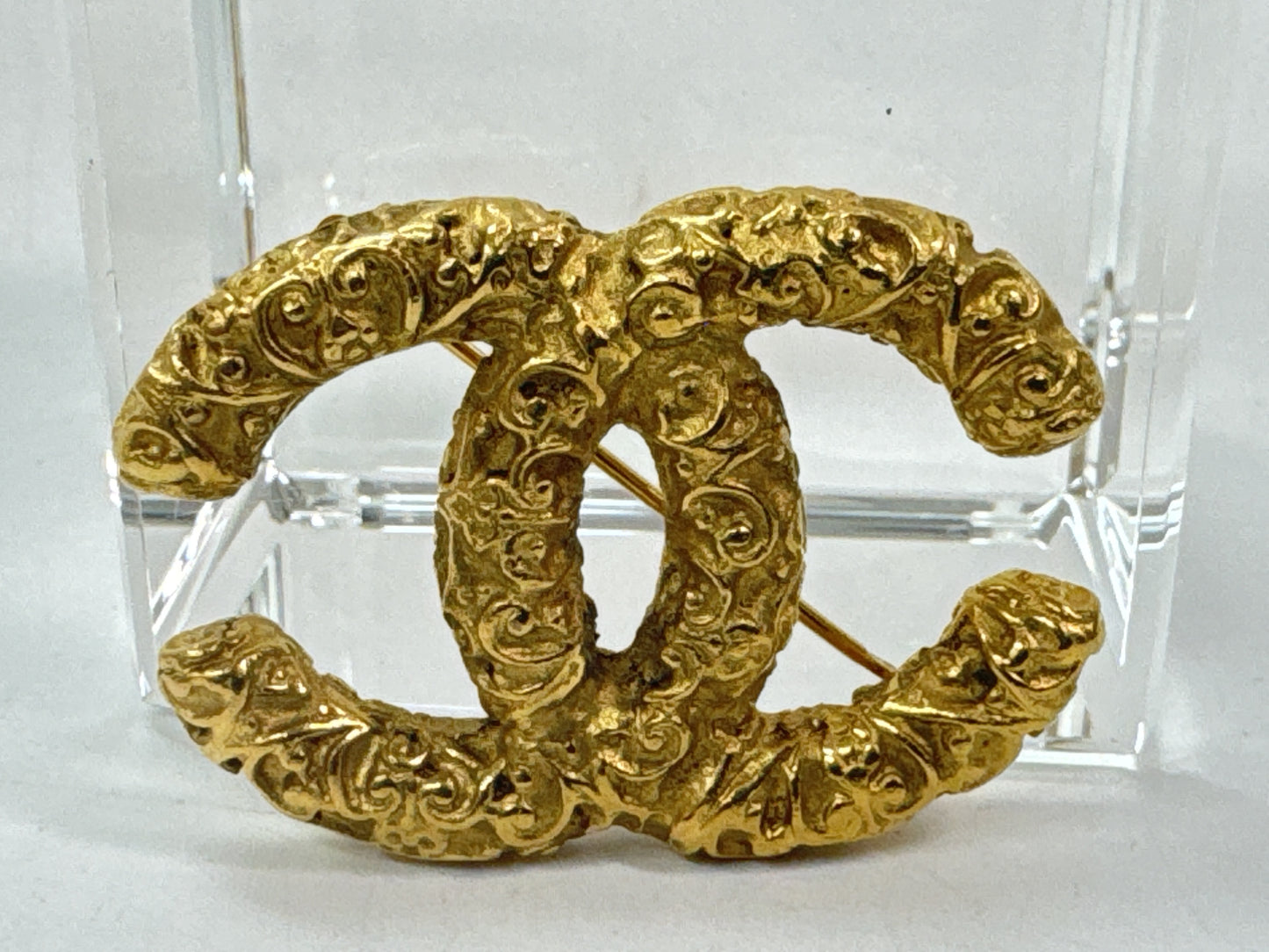 CHANEL Coco Mark Brooch Lava Gold Brooch