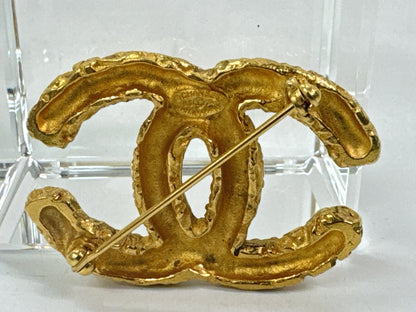 CHANEL Coco Mark Brooch Lava Gold Brooch