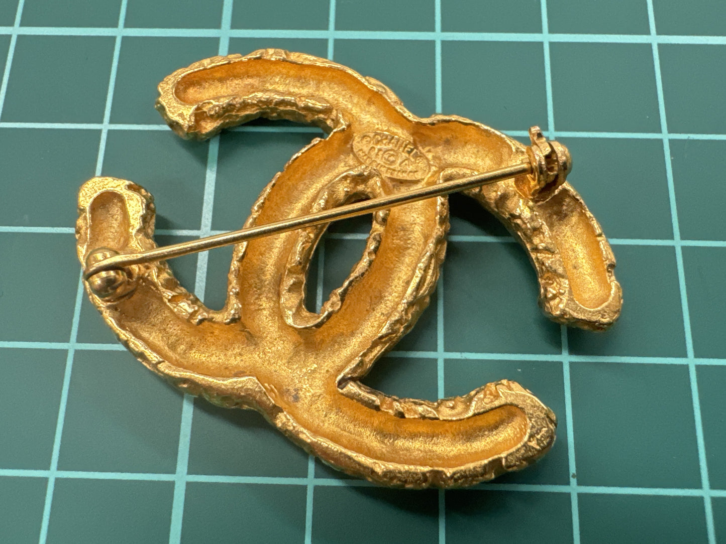 CHANEL Coco Mark Brooch Lava Gold Brooch