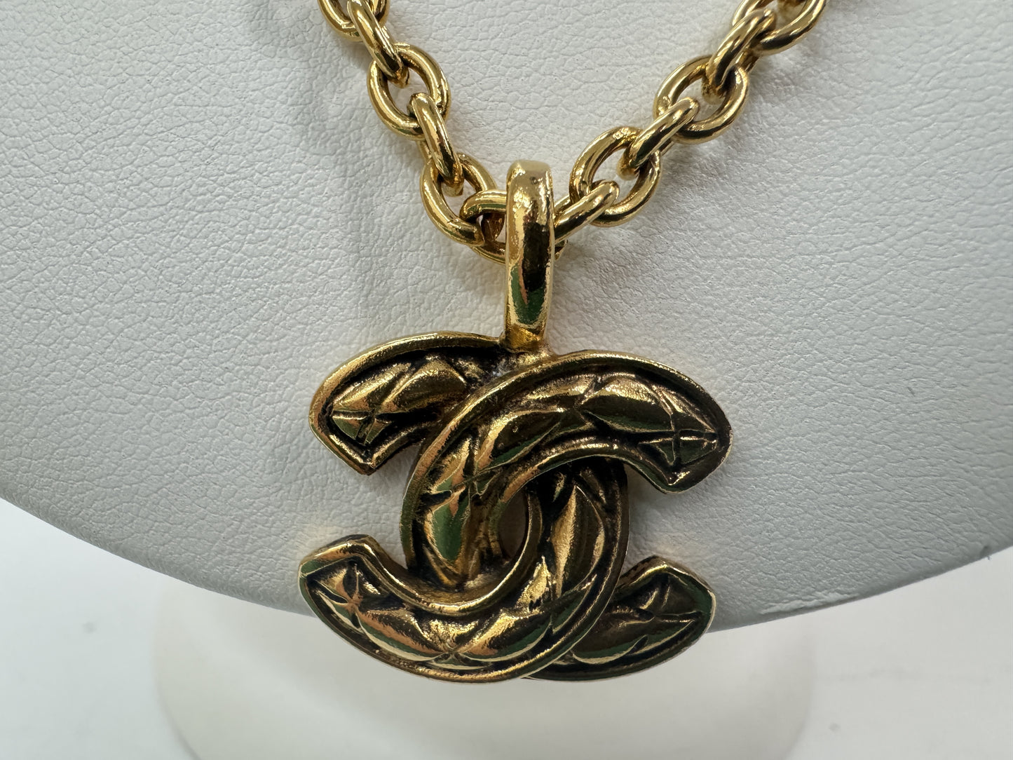 CHANEL Coco Mark Necklace, Gold, 55cm Chain