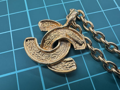 CHANEL Coco Mark Necklace, Gold, 55cm Chain