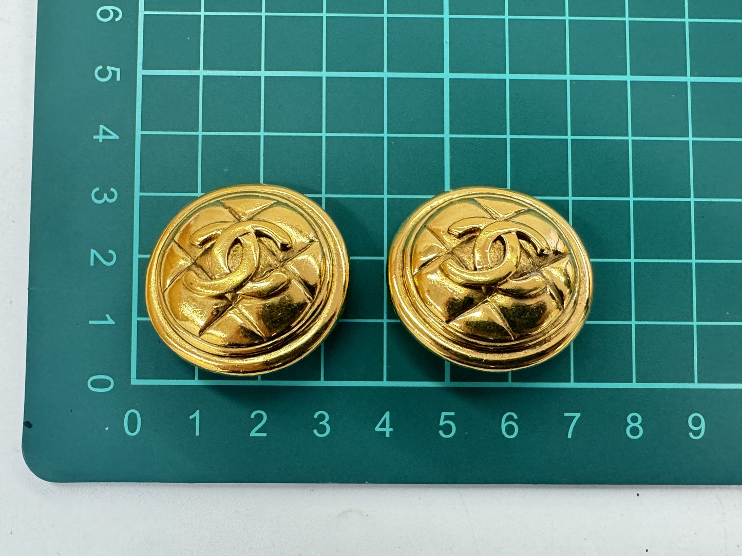 CHANEL Matelasse earrings GP accessories earrings