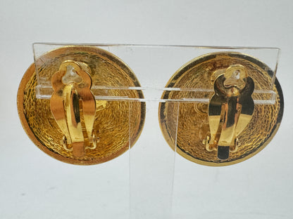 CHANEL Matelasse earrings GP accessories earrings