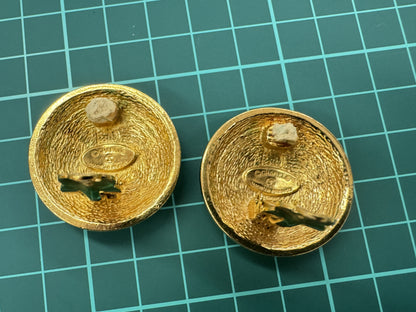 CHANEL Matelasse earrings GP accessories earrings