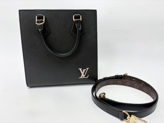 LOUIS VUITTON M20958 Epi Sac Plat BB Noir Black RFID Enabled Handbag