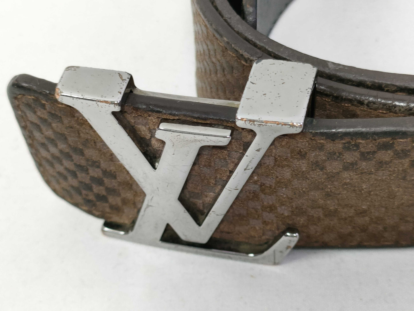 LOUIS VUITTON Micro Damier Santur Belt Size 90/36 Belt