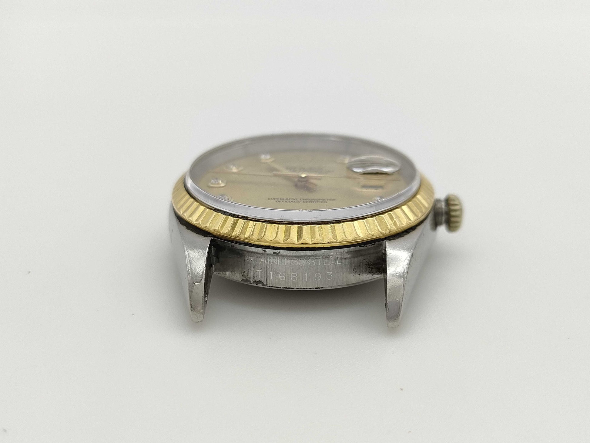 ROLEX Datejust 16233G T168193 Champagne Dial Unoperated Men's Watch