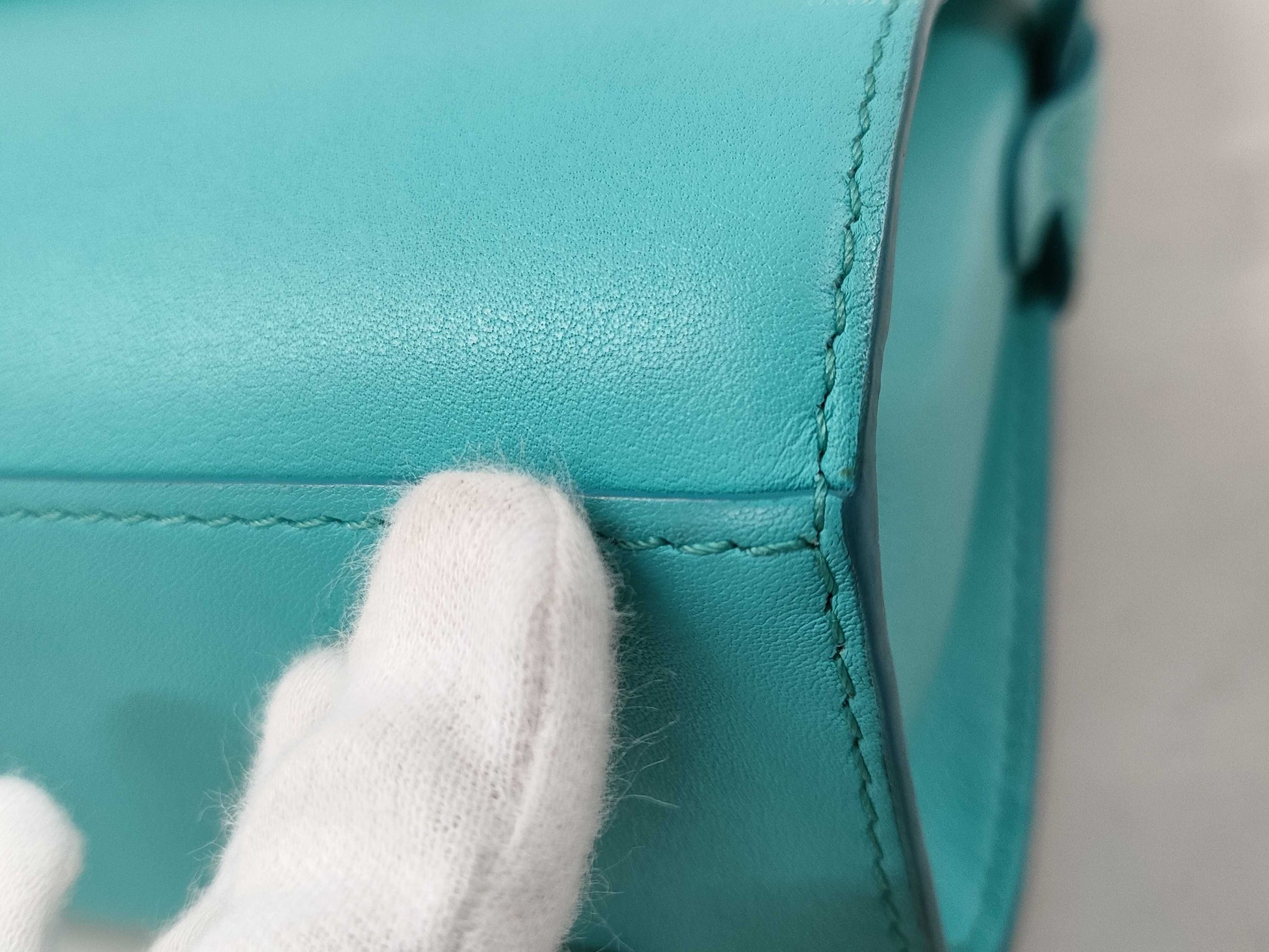 Delvaux Tempate PM Handbag, 2-way, Mint Blue