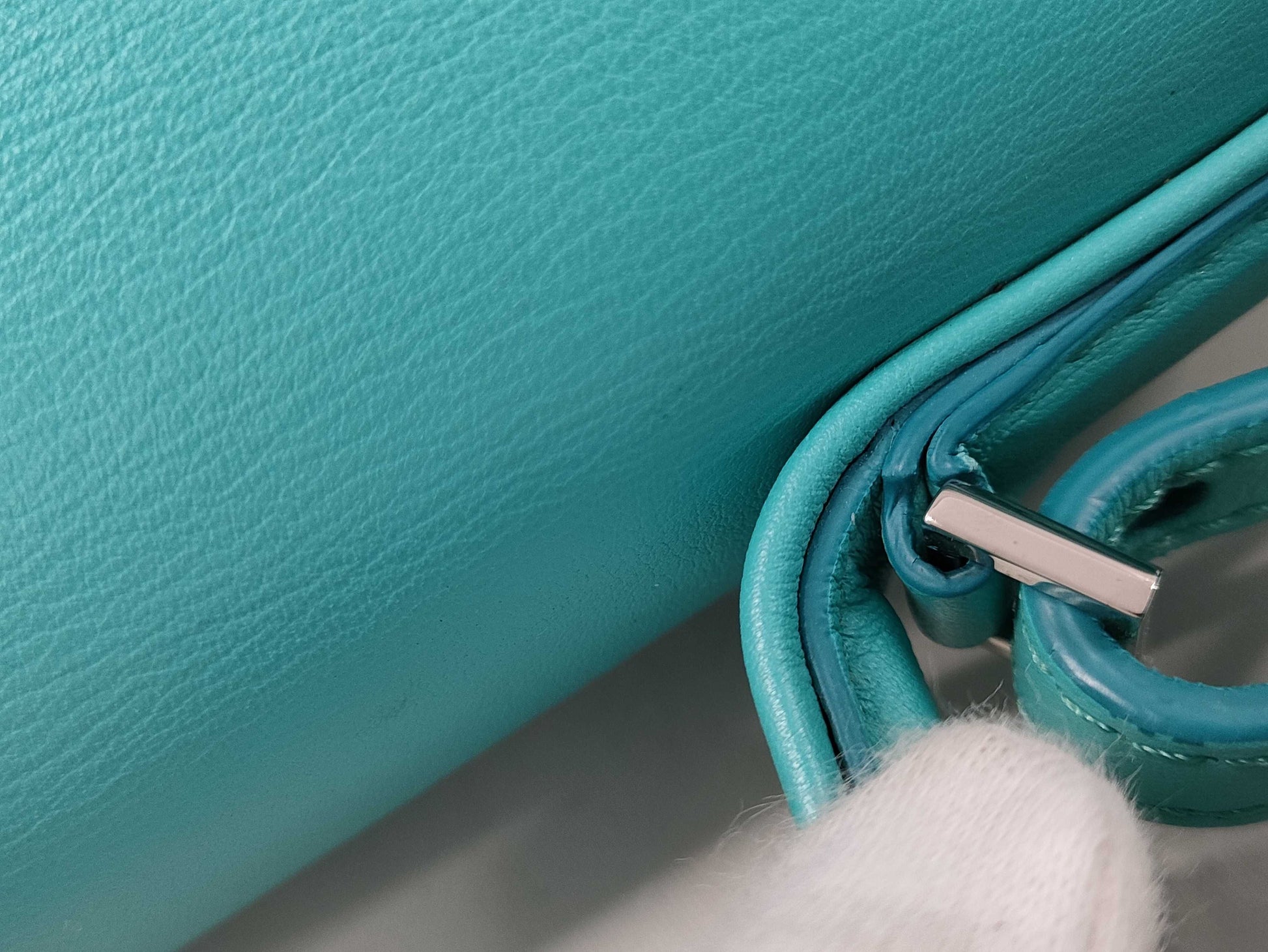 Delvaux Tempate PM Handbag, 2-way, Mint Blue