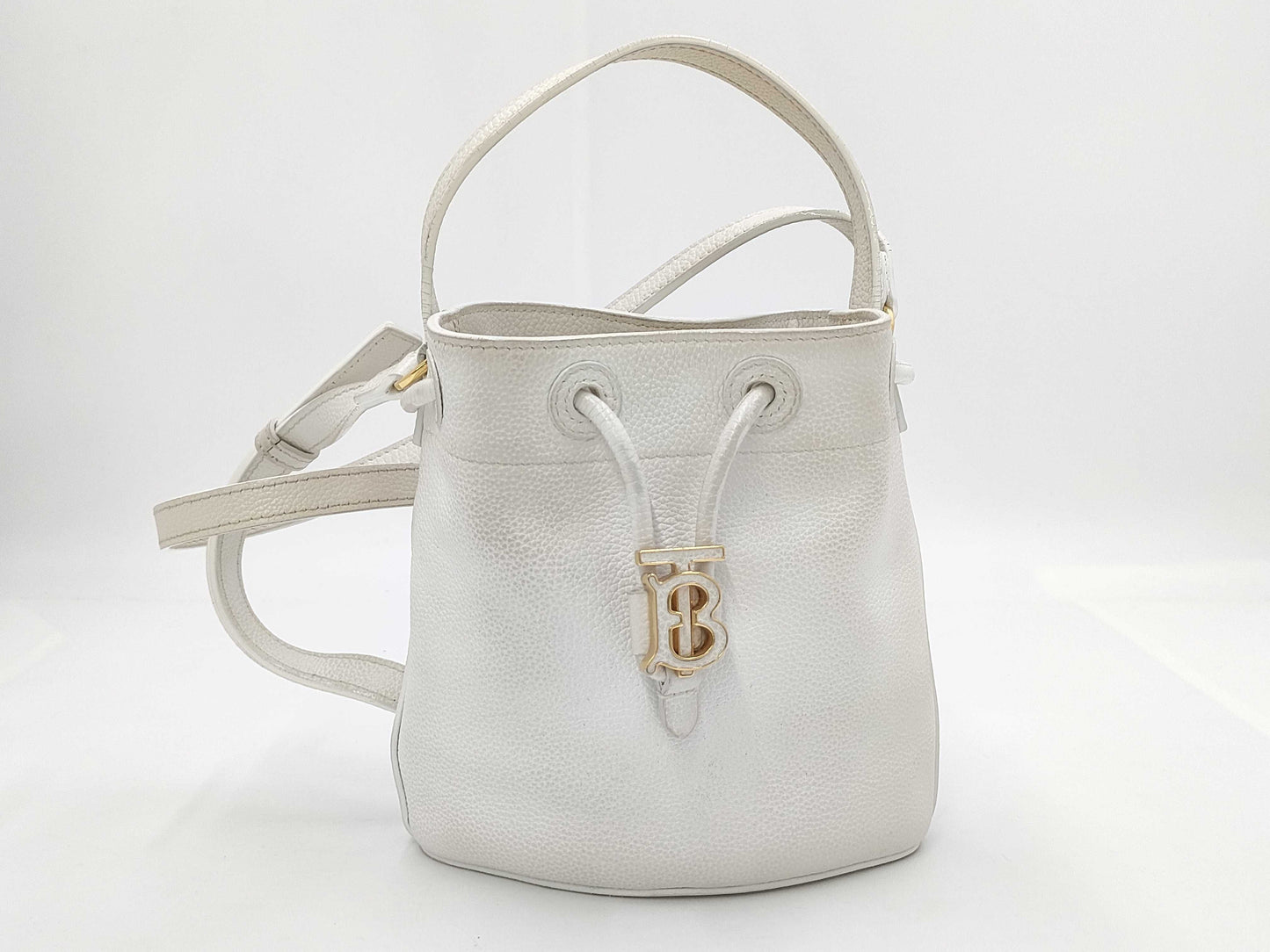 BURBERRY Mini TB Bucket Handbag