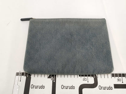 CHANEL Deauville Denim Clutch Bag