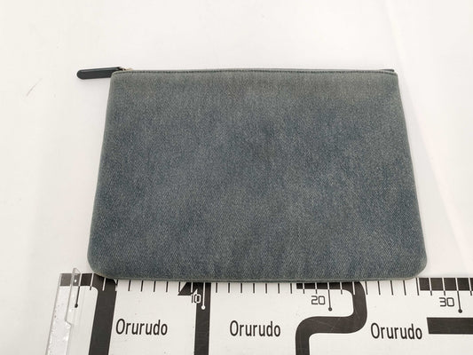 CHANEL Deauville Denim Clutch Bag