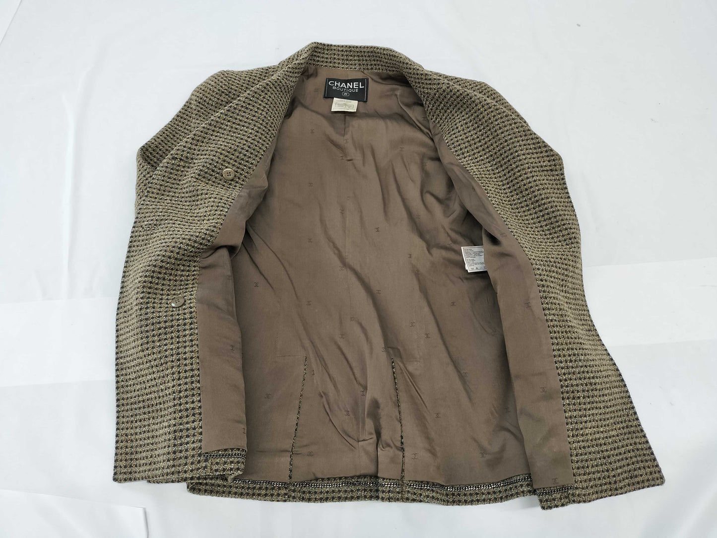 CHANEL CHANEL FLOWER COCO MARK BUTTON DOUBLE TAILORD JACKET 40 Jacket